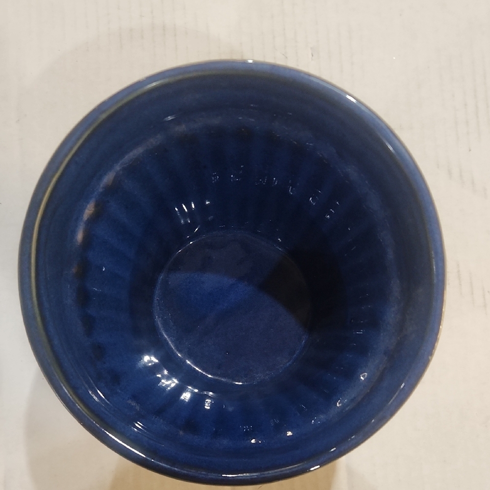 Deep Blue Ceramic Vase - Picture 2 of 3